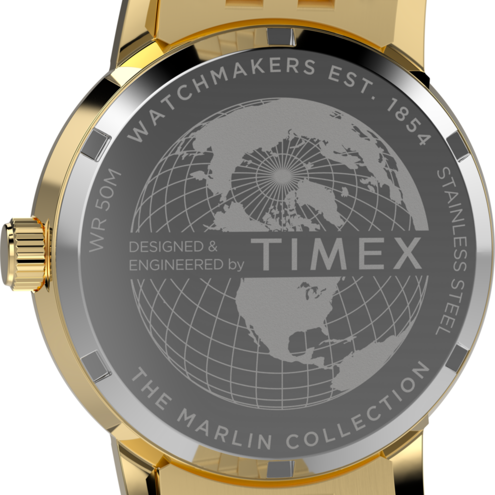 Marlin® Quartz GMT 40mm Stainless Steel Bracelet Watch