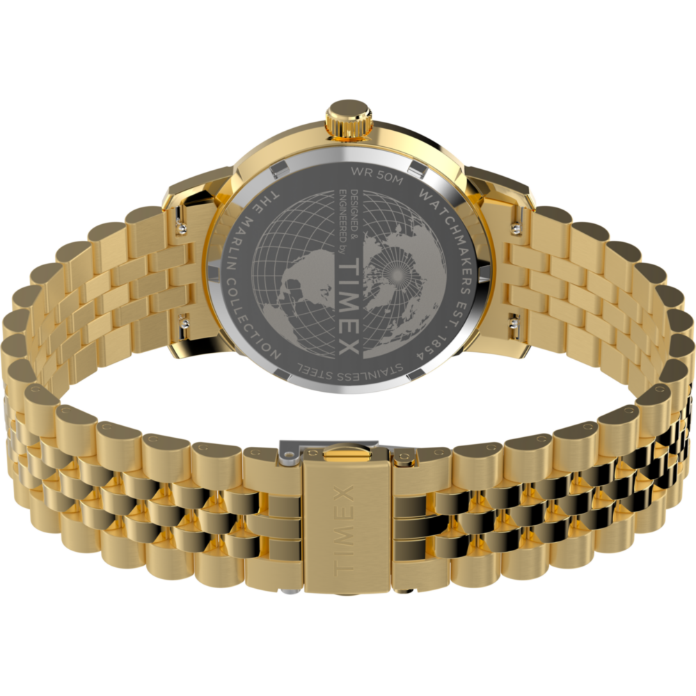 Marlin® Quartz GMT 40mm Stainless Steel Bracelet Watch