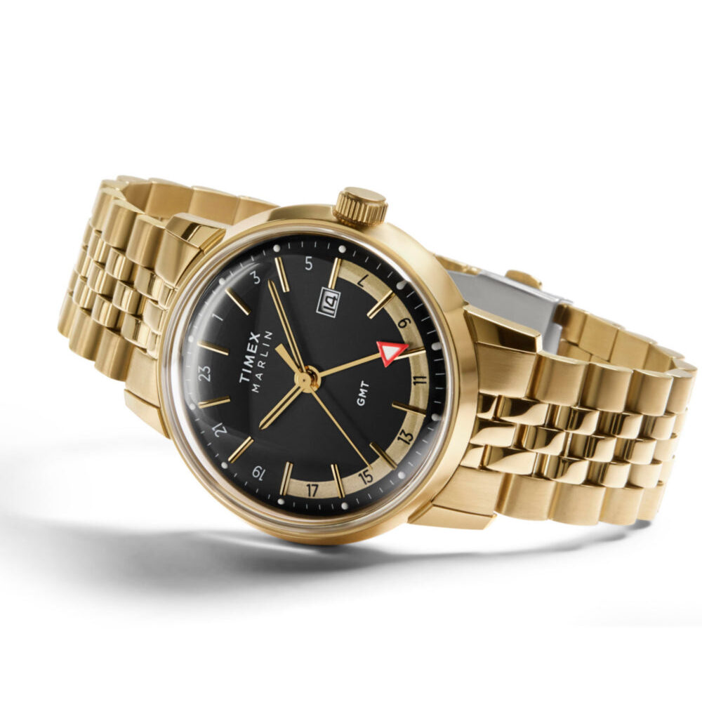 Marlin® Quartz GMT 40mm Stainless Steel Bracelet Watch