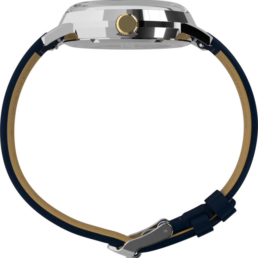 Marlin® Quartz GMT 40mm Leather Strap Watch