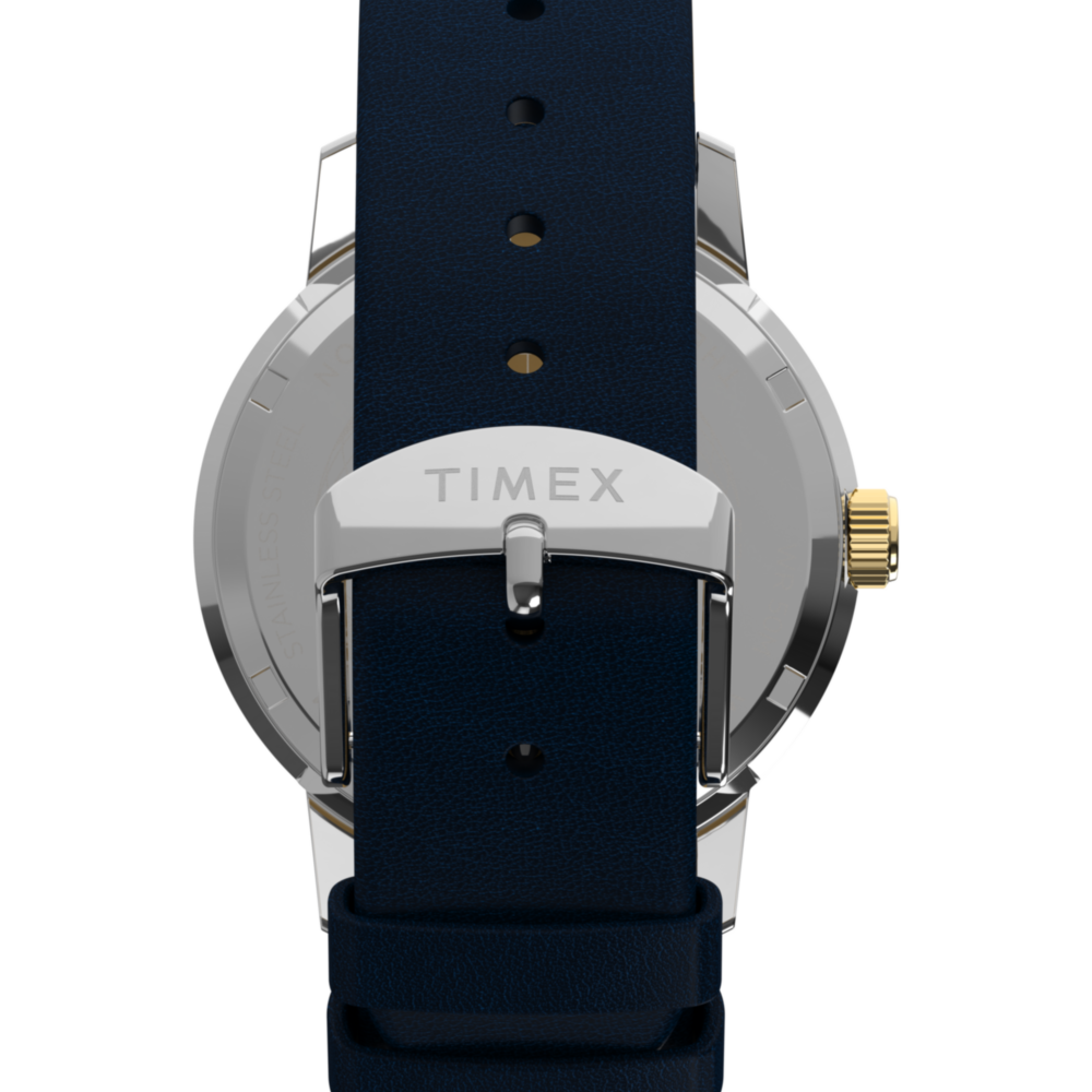 Marlin® Quartz GMT 40mm Leather Strap Watch