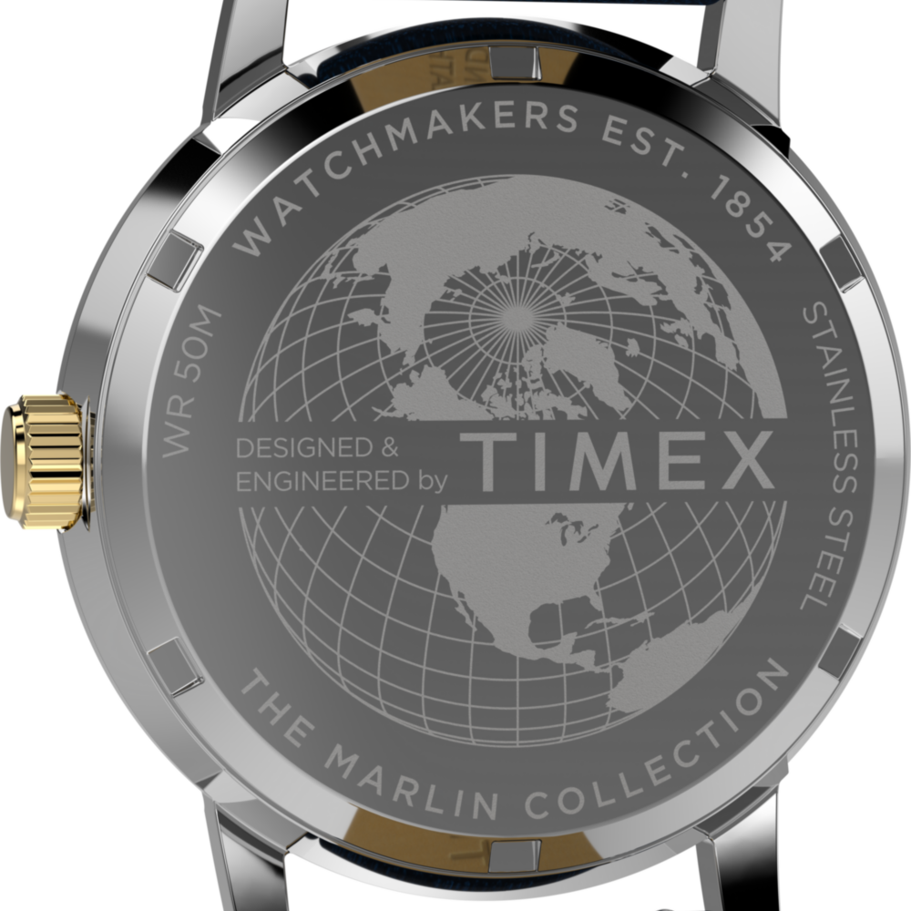 Marlin® Quartz GMT 40mm Leather Strap Watch