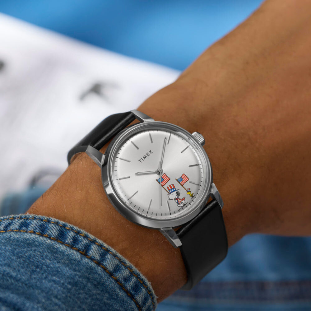 Peanuts® x Timex Marlin® Automatic Americana 40mm Leather Strap Watch