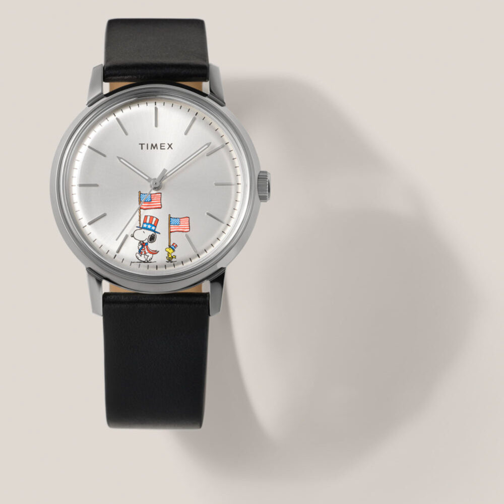 Peanuts® x Timex Marlin® Automatic Americana 40mm Leather Strap Watch