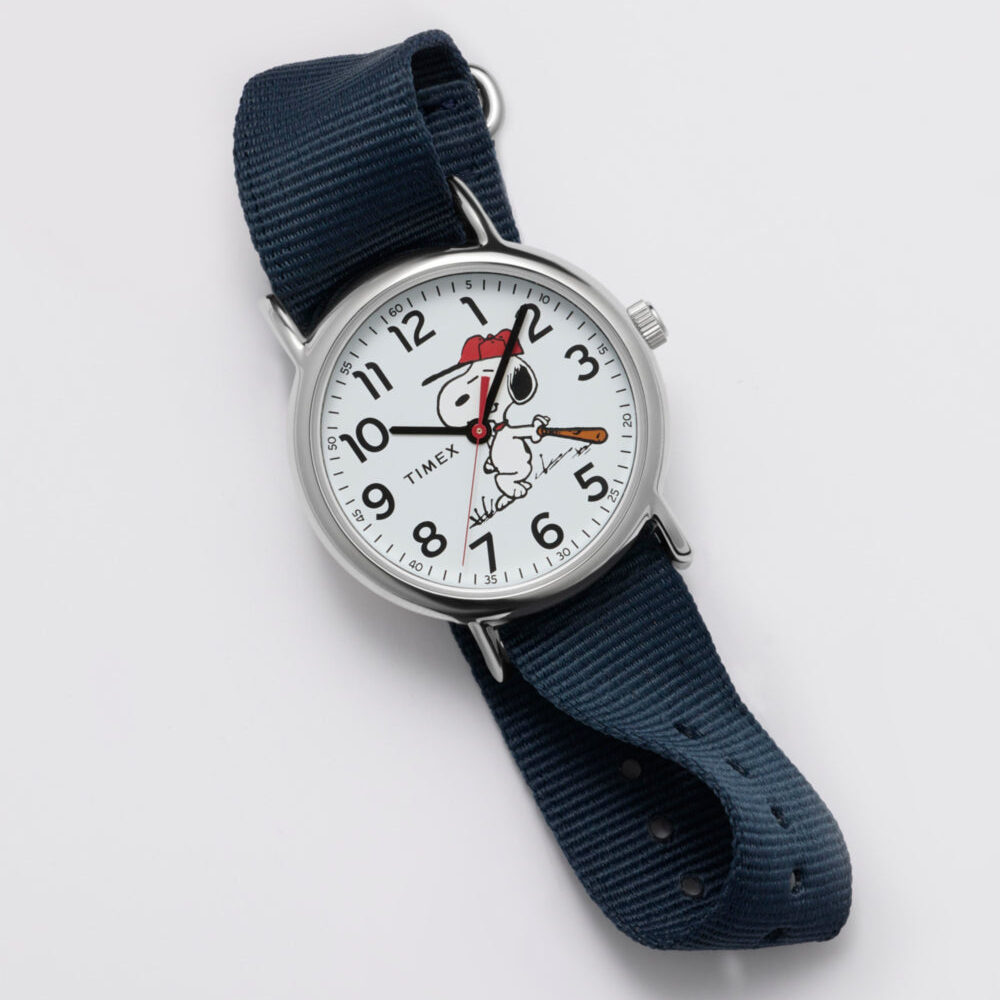 Peanuts® x Timex Weekender Baseball 38mm Fabric Strap Watch