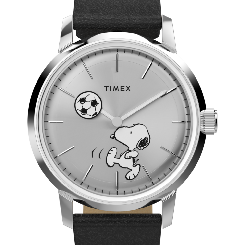 Peanuts® x Timex Marlin® Automatic Soccer 40mm Leather Strap Watch
