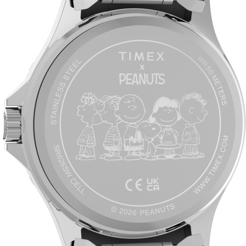 Peanuts® x Timex Navi Snoopy Soccer 41mm Stainless Steel Bracelet Watch
