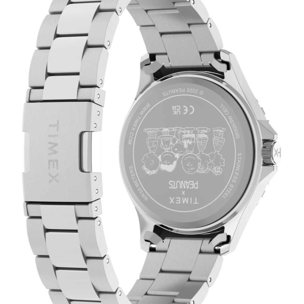 Peanuts® x Timex Navi Snoopy Soccer 41mm Stainless Steel Bracelet Watch