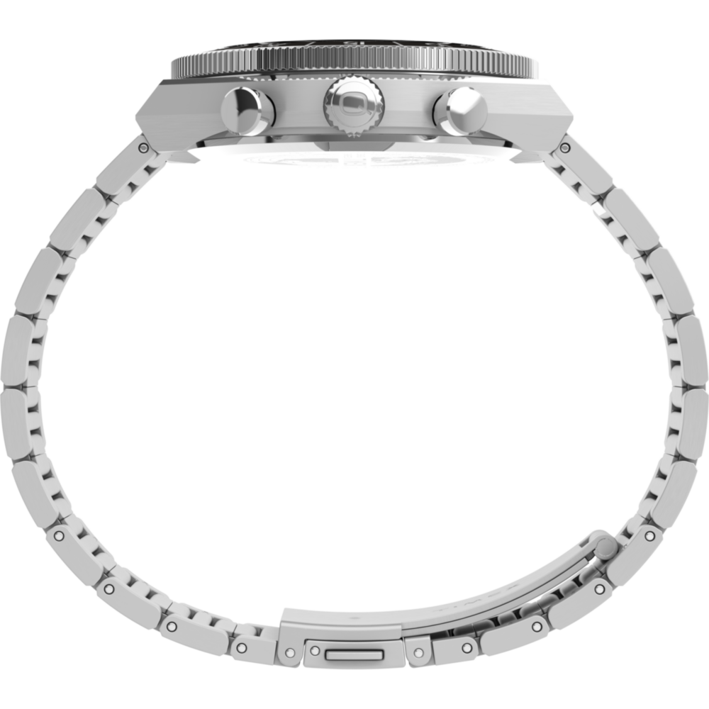 Q Timex Continental Chronograph 40mm Stainless Steel Bracelet Watch