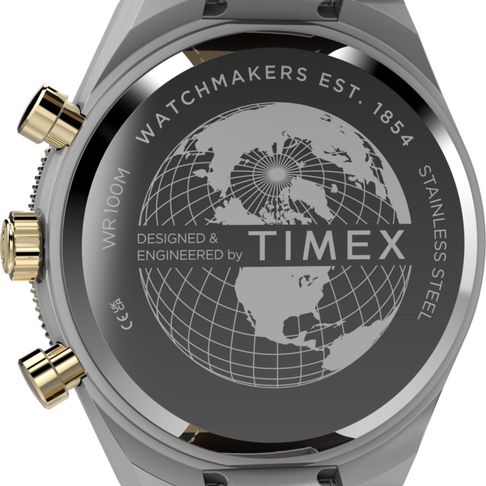 Q Timex Continental Chronograph 40mm Leather Strap Watch