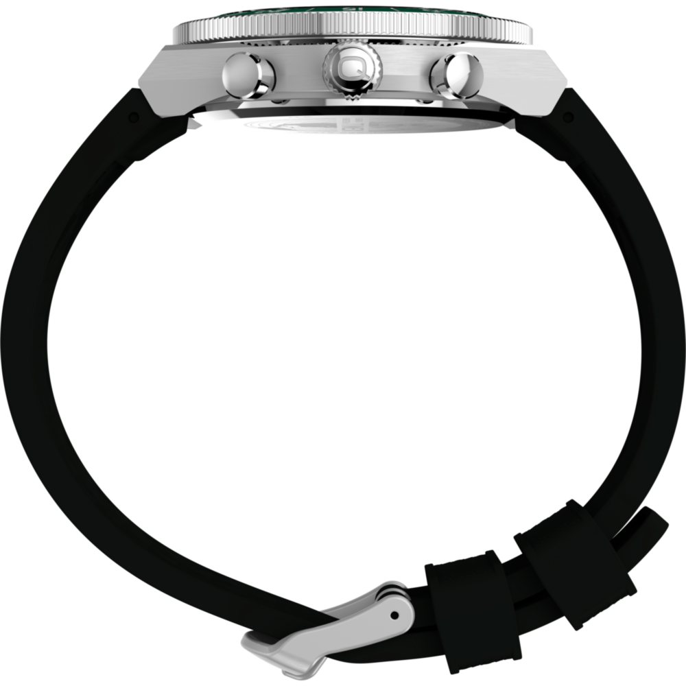 Q Timex Continental Chronograph 40mm Synthetic Rubber Strap Watch