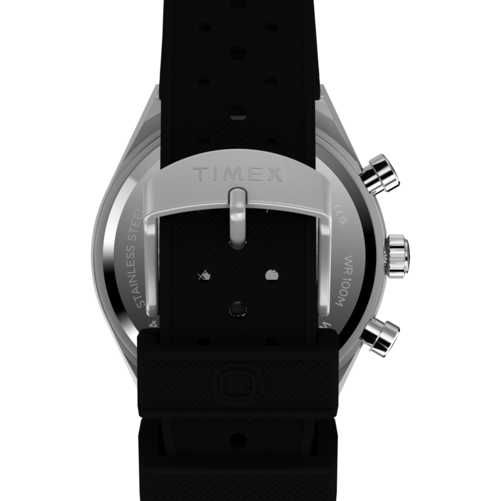 Q Timex Continental Chronograph 40mm Synthetic Rubber Strap Watch