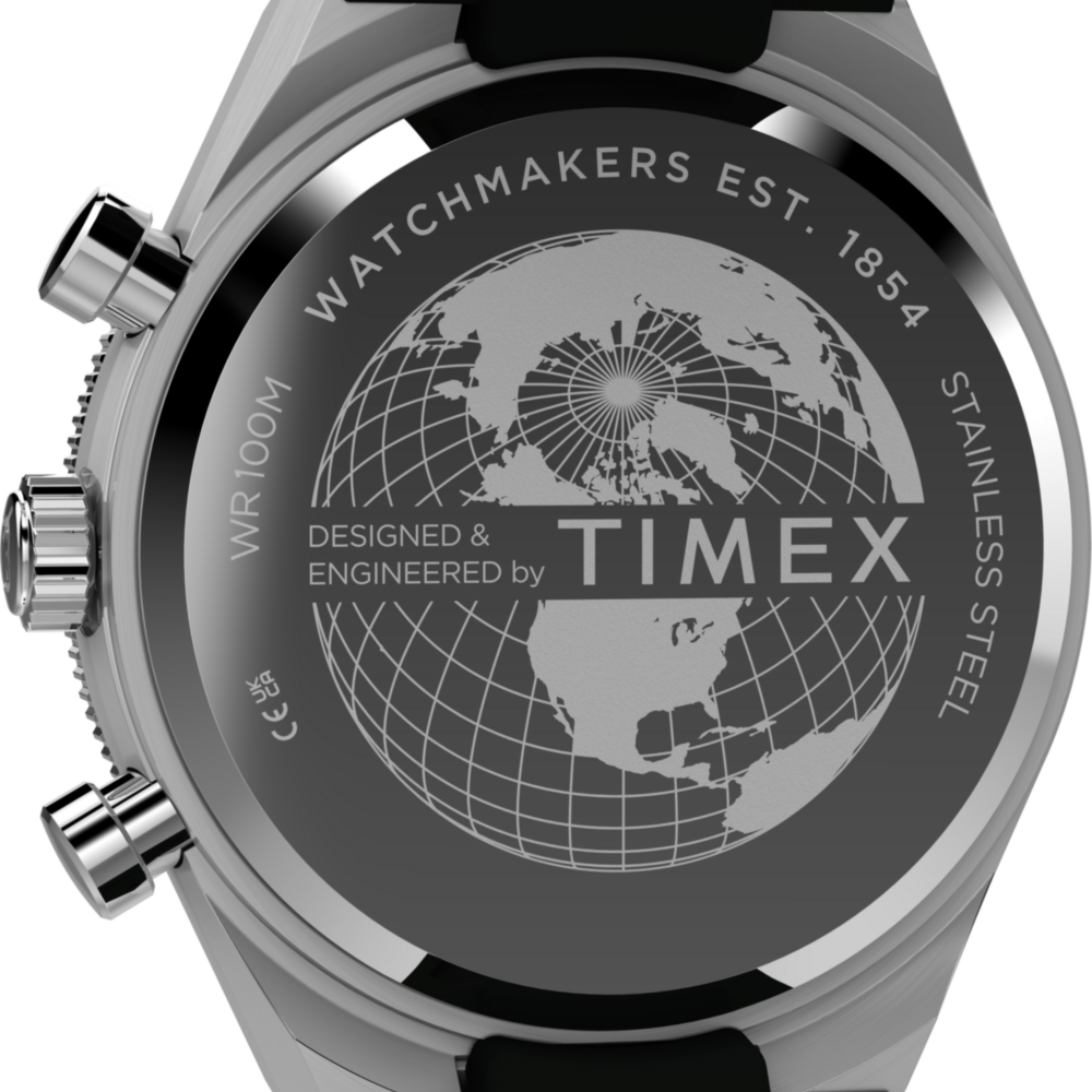 Q Timex Continental Chronograph 40mm Synthetic Rubber Strap Watch