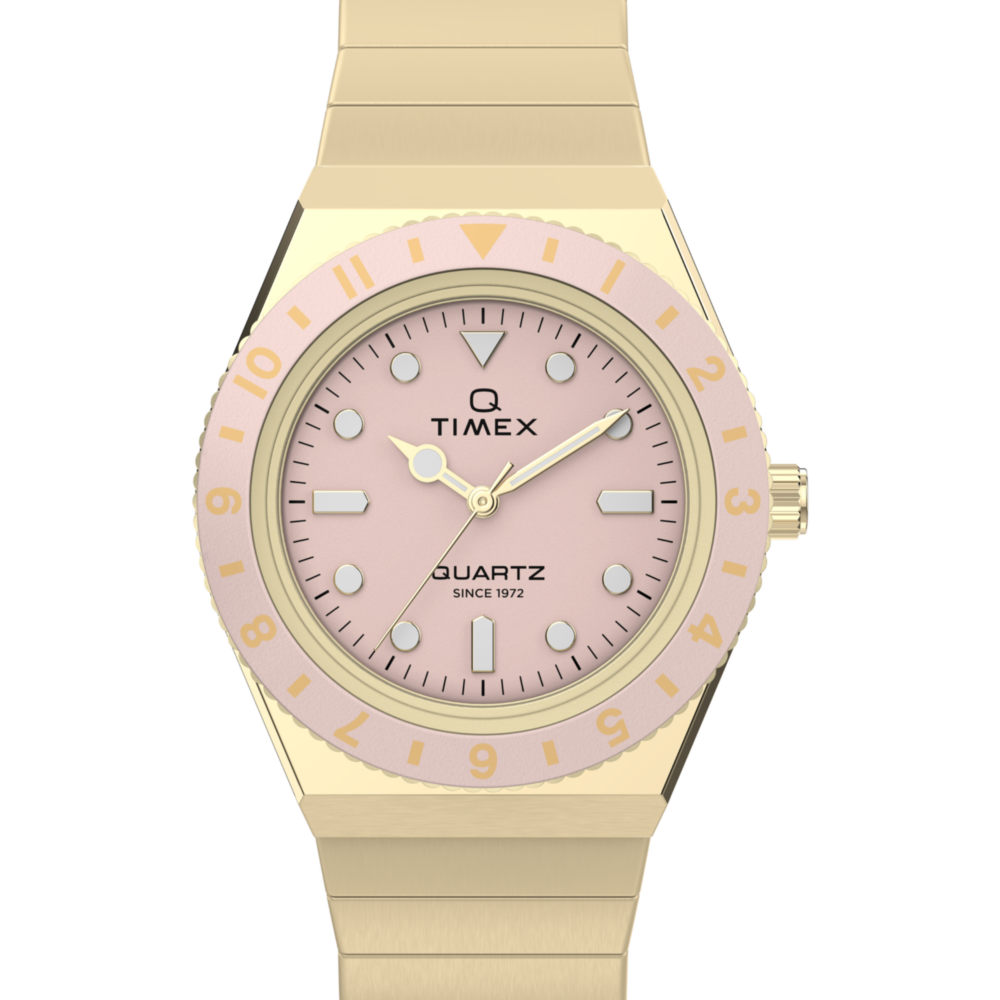 Q Timex® Mini 30mm Stainless Steel Expansion Band Watch