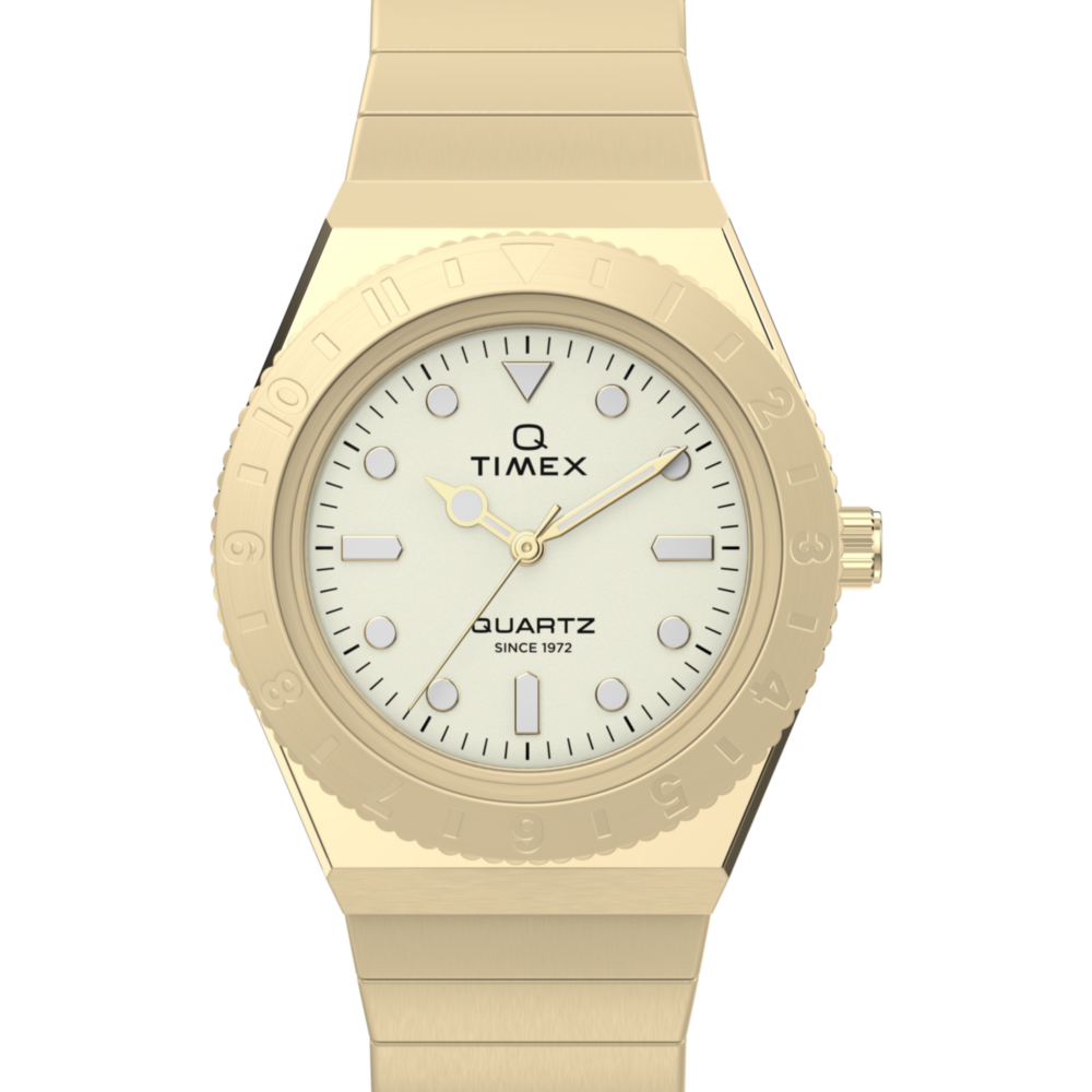Q Timex® Mini 30mm Stainless Steel Expansion Band Watch