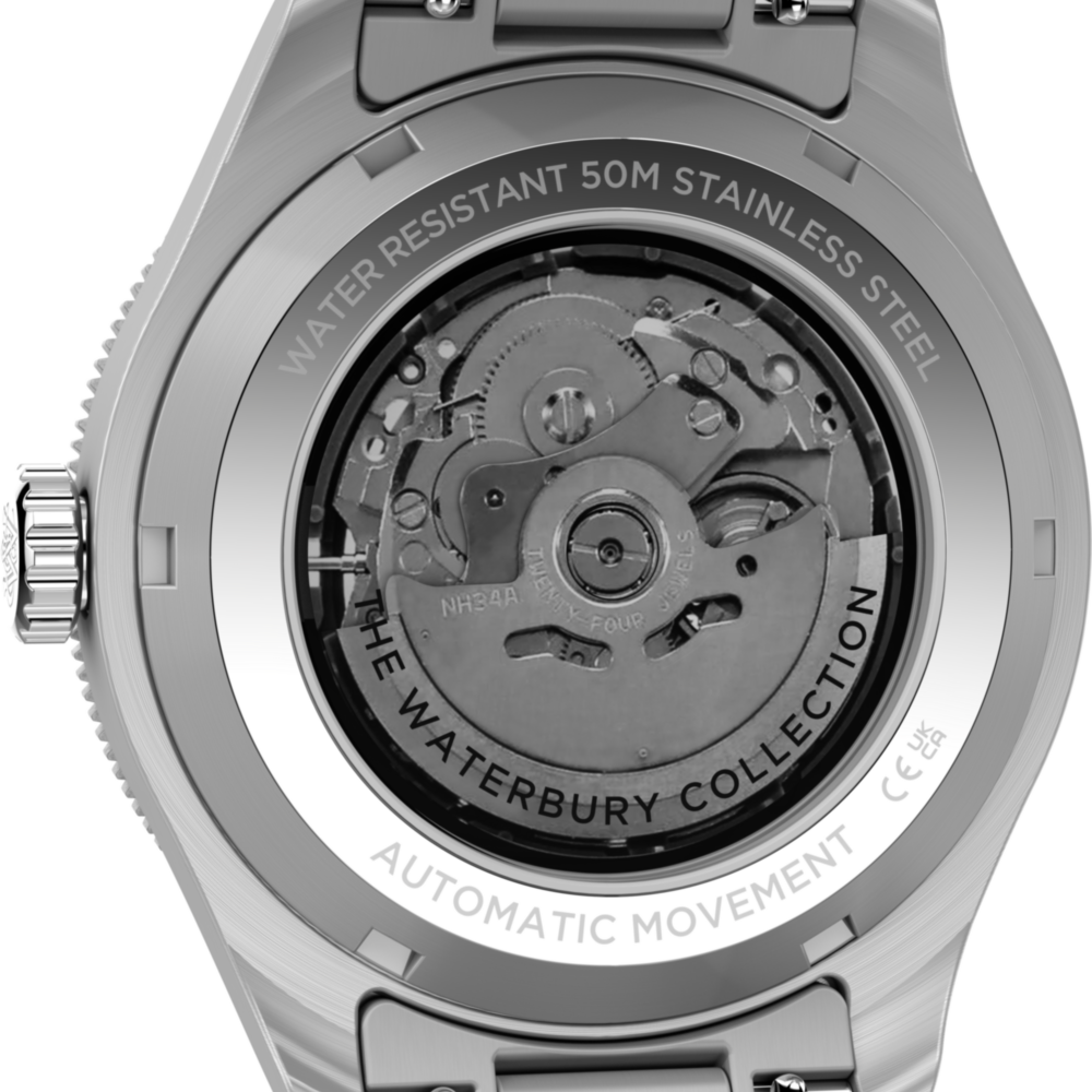 Waterbury Heritage Automatic GMT 41.5mm Stainless Steel Bracelet Watch