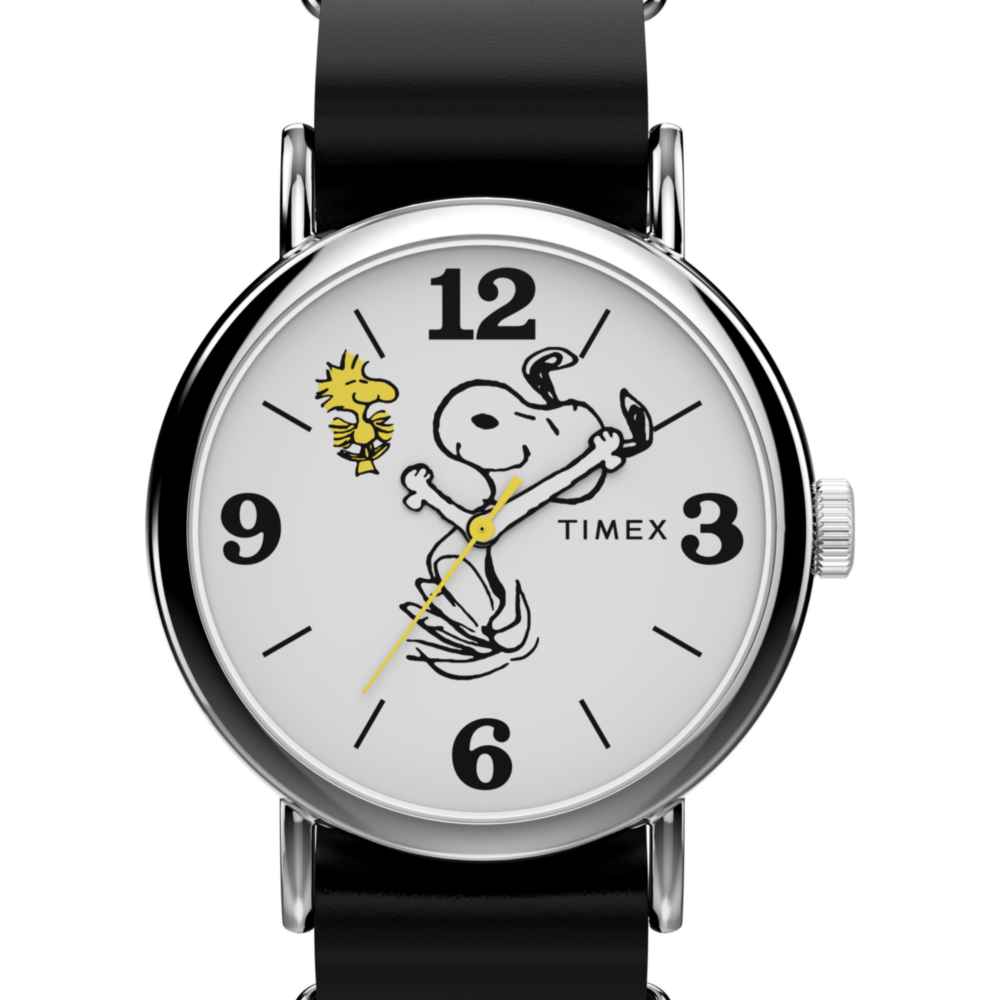 Peanuts® x Timex Weekender Snoopy 40mm Leather Strap Watch