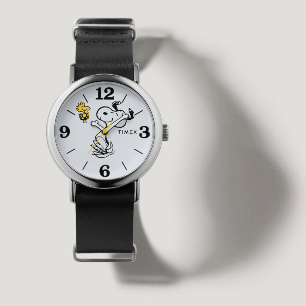 Peanuts® x Timex Weekender Snoopy 40mm Leather Strap Watch