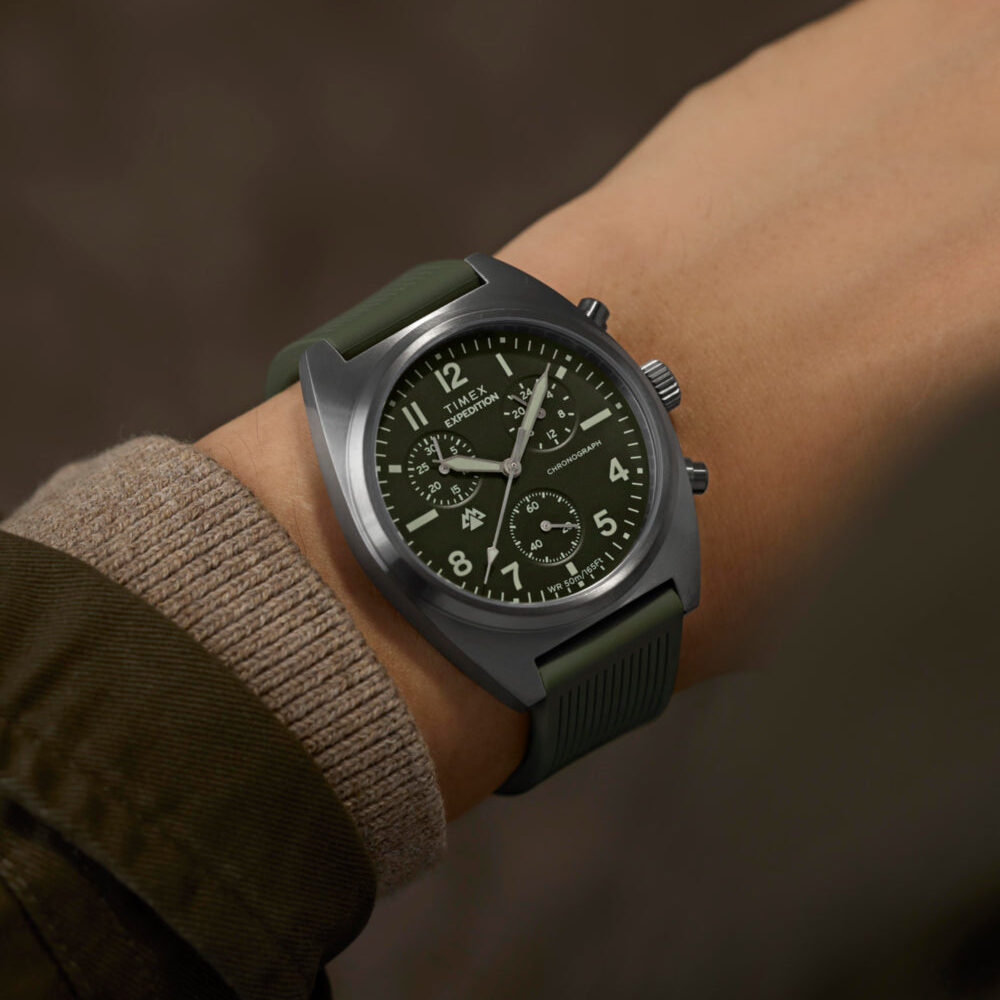 Expedition® Capstone Chronograph 41mm Silicone Strap Watch