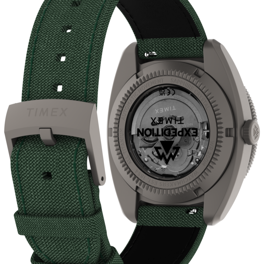 Expedition® Pioneer Titanium Automatic GMT 41mm Fabric Strap Watch