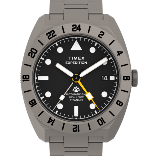 Expedition® Pioneer Titanium Automatic GMT 41mm Titanium Bracelet Watch