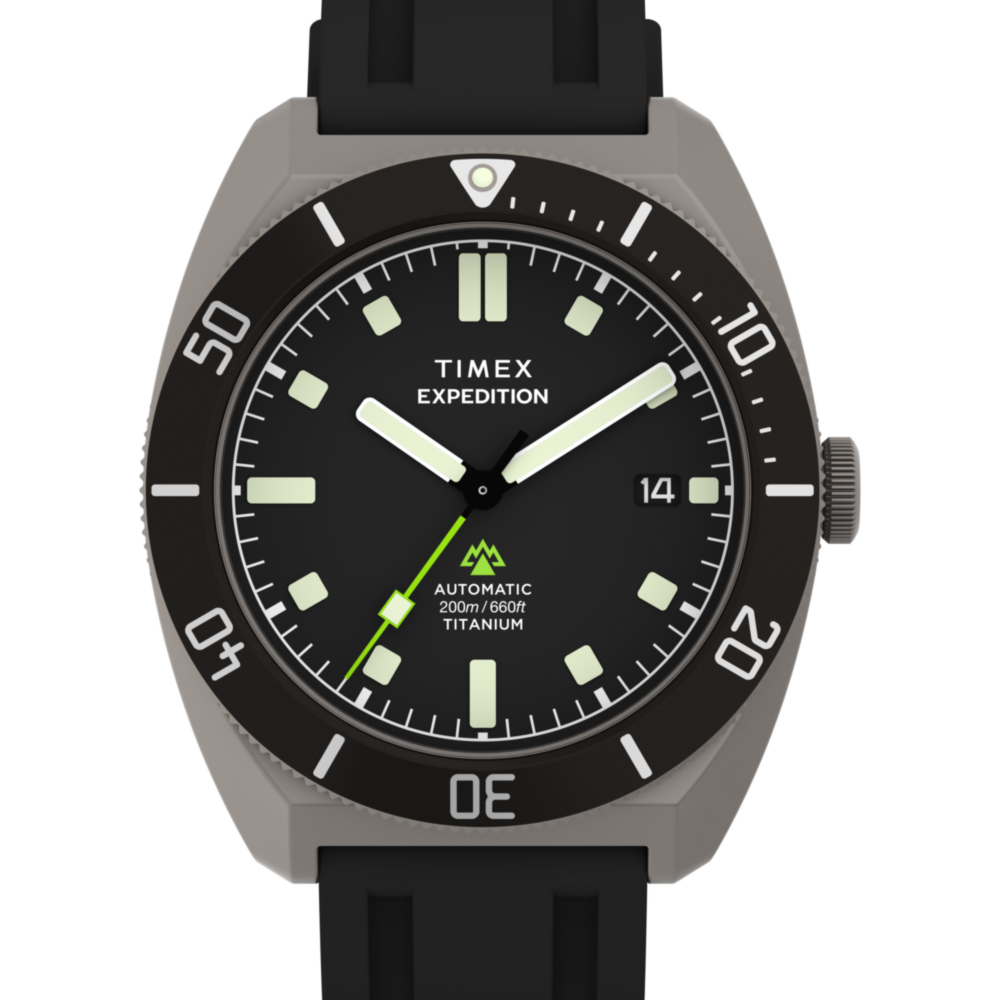Expedition® Pioneer Titanium Automatic 41mm HNBR Synthetic Rubber Strap Watch