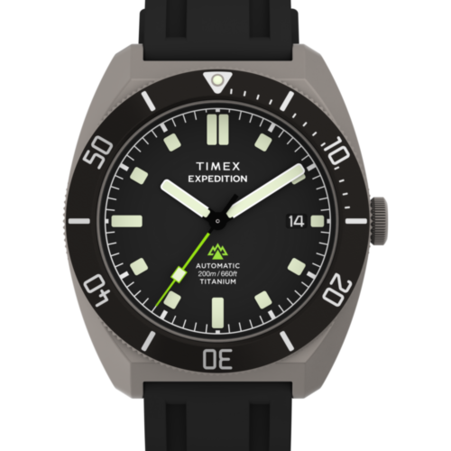 Expedition® Pioneer Titanium Automatic 41mm HNBR Synthetic Rubber Strap Watch