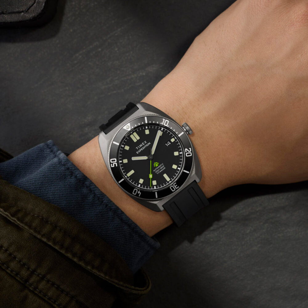 Expedition® Pioneer Titanium Automatic 41mm HNBR Synthetic Rubber Strap Watch