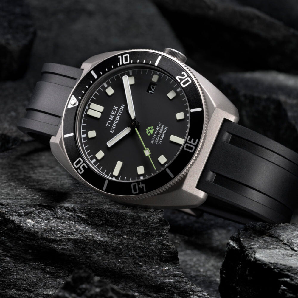 Expedition® Pioneer Titanium Automatic 41mm HNBR Synthetic Rubber Strap Watch