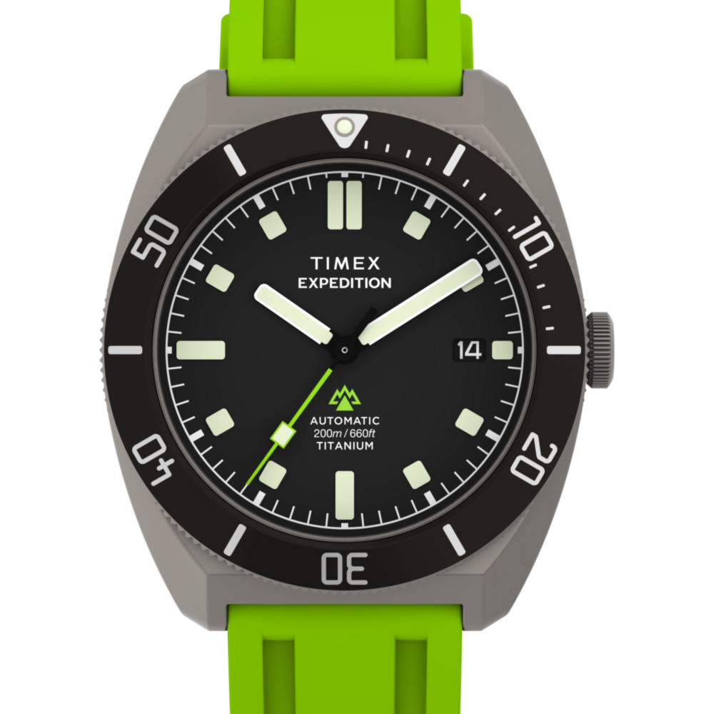 Expedition® Pioneer Titanium Automatic 41mm HNBR Synthetic Rubber Strap Watch