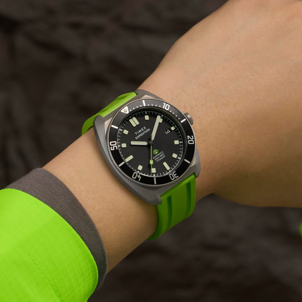 Expedition® Pioneer Titanium Automatic 41mm HNBR Synthetic Rubber Strap Watch