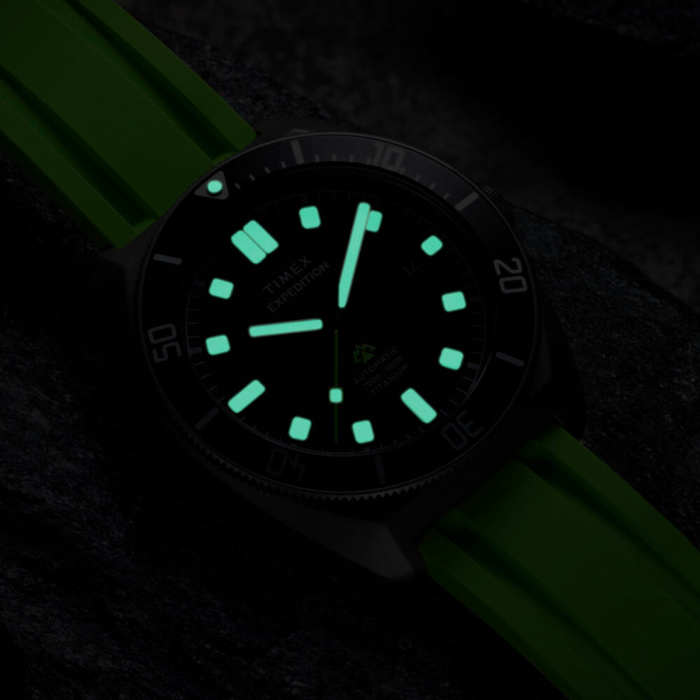Expedition® Pioneer Titanium Automatic 41mm HNBR Synthetic Rubber Strap Watch