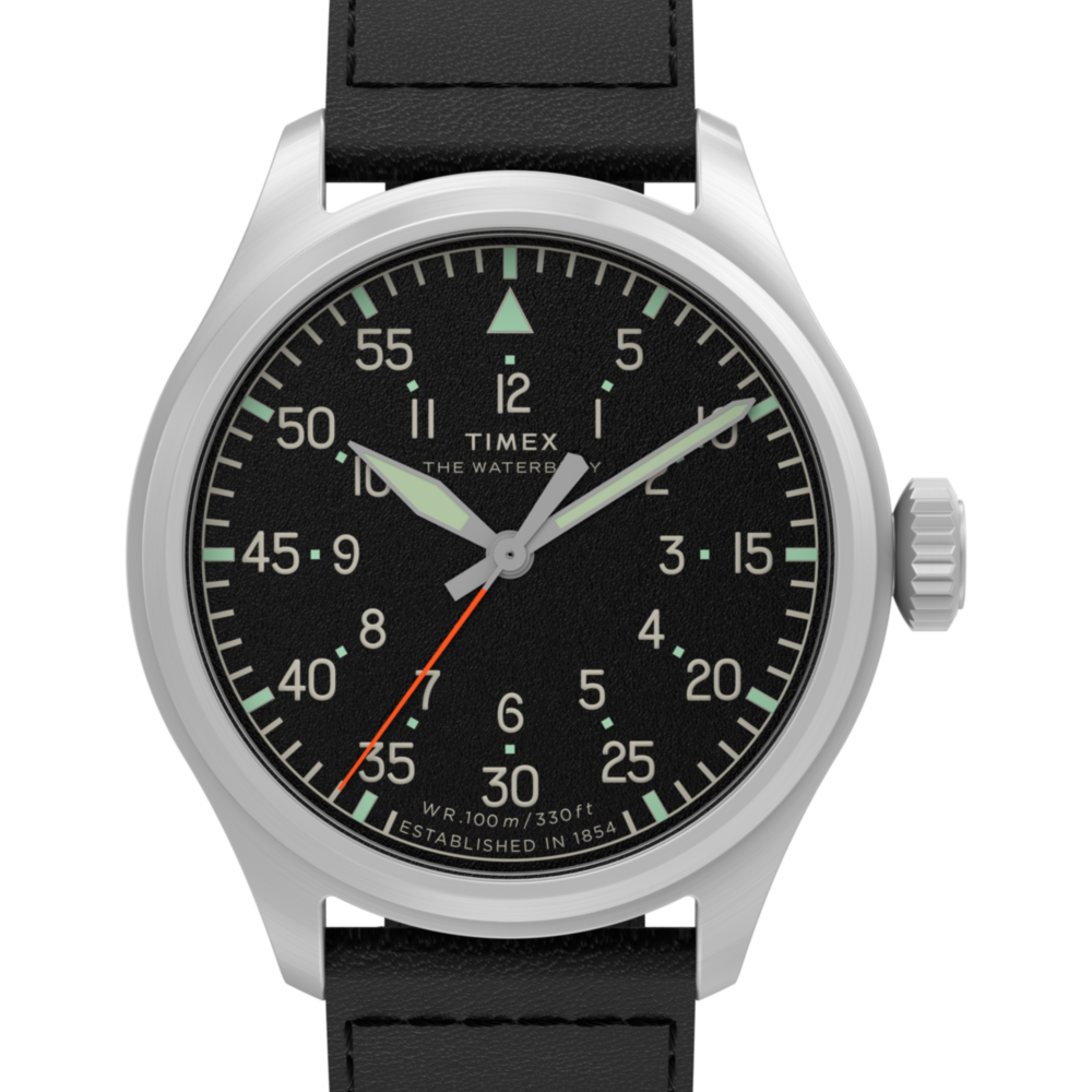 Waterbury Ace 41mm Leather Strap Watch