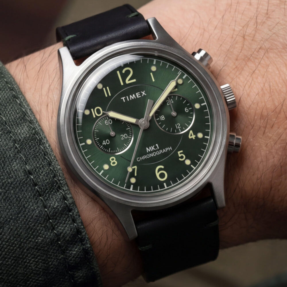 MK1® Chronograph 40mm Leather Strap Watch