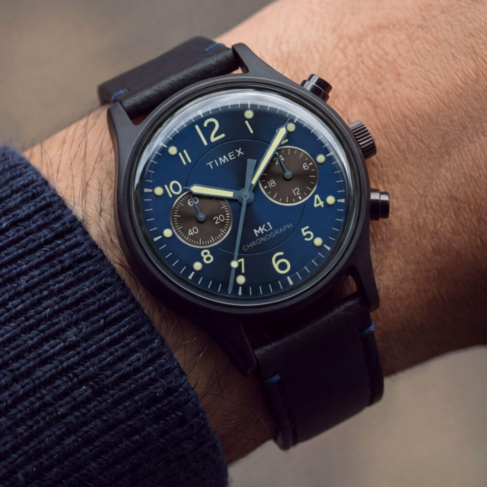 MK1® Chronograph 40mm Leather Strap Watch