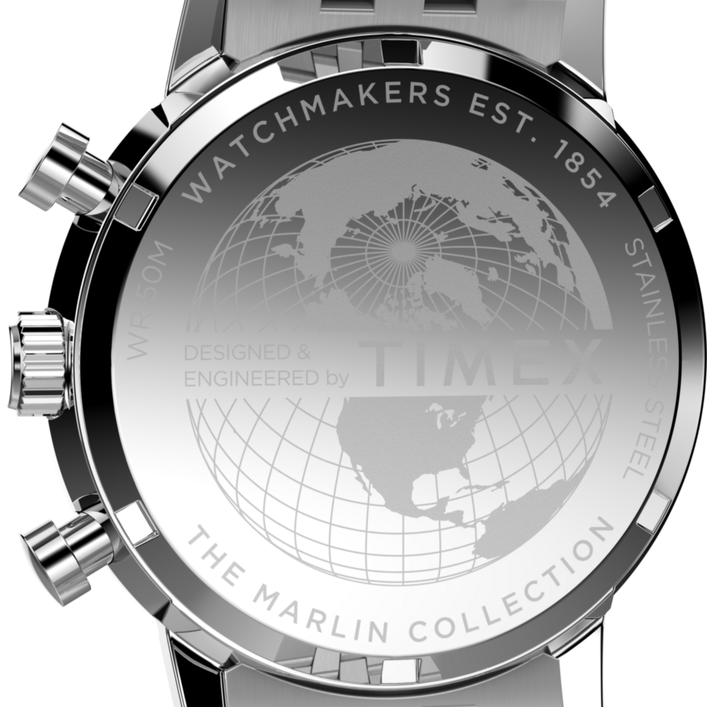 Marlin® Quartz Chrono 40mm Stainless Steel Bracelet Watch