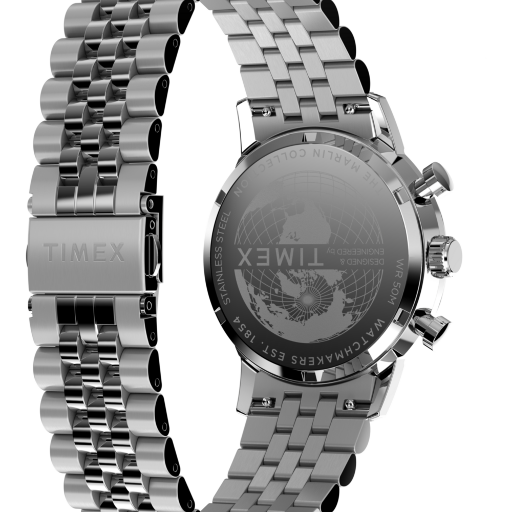 Marlin® Quartz Chrono 40mm Stainless Steel Bracelet Watch