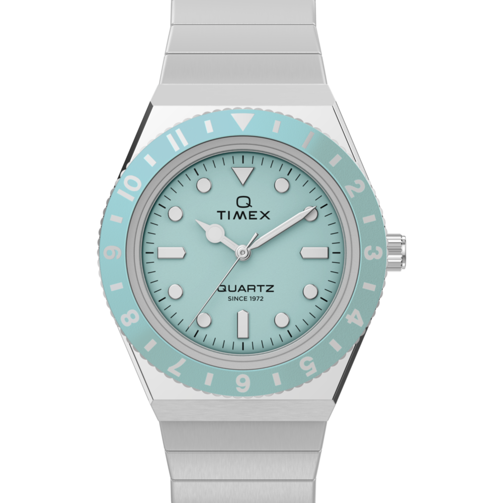 Q Timex® Mini 30mm Stainless Steel Expansion Band Watch
