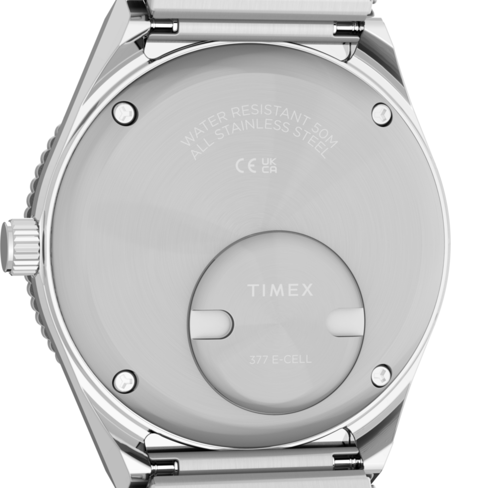 Q Timex® Mini 30mm Stainless Steel Expansion Band Watch