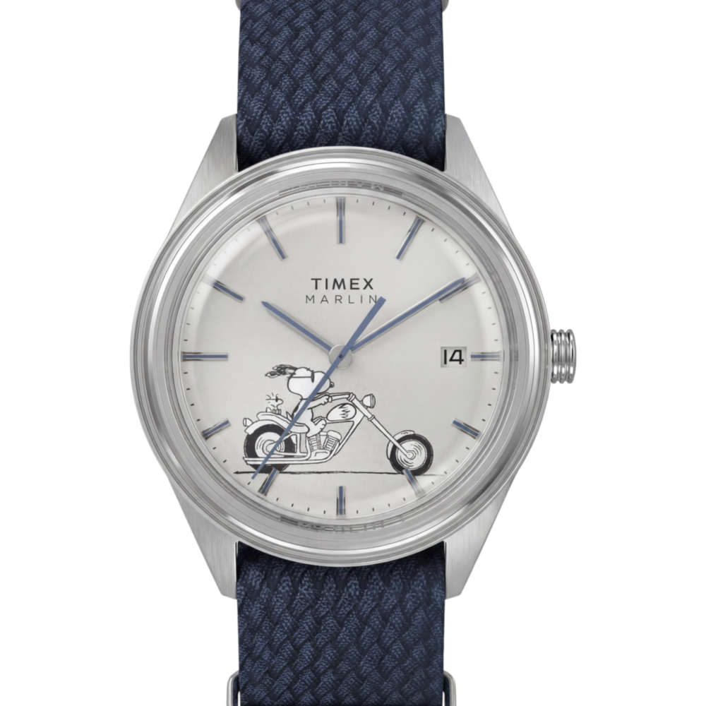 Peanuts® x Timex Marlin® Jet Automatic Easy Rider 38mm Fabric Strap Watch