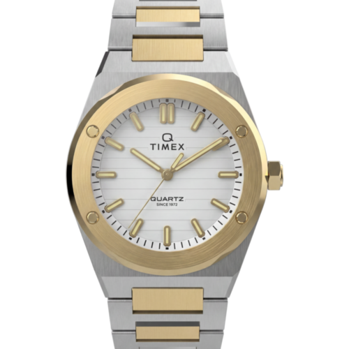 Q Timex Marbella 34mm Stainless Steel Bracelet Watch