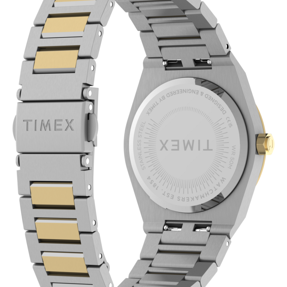 Q Timex Marbella 34mm Stainless Steel Bracelet Watch