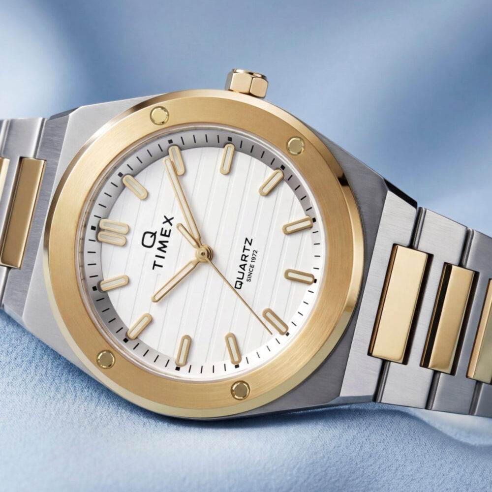 Q Timex Marbella 34mm Stainless Steel Bracelet Watch