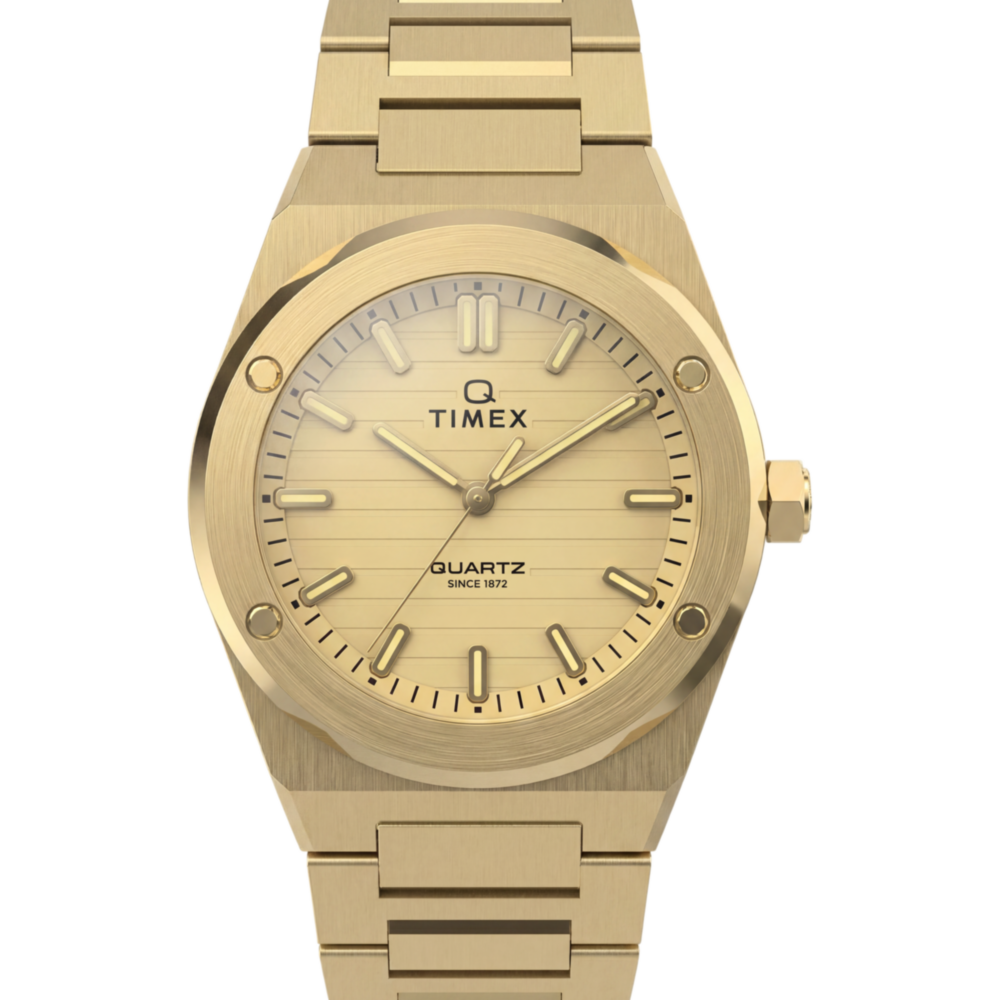 Q Timex Marbella 34mm Stainless Steel Bracelet Watch