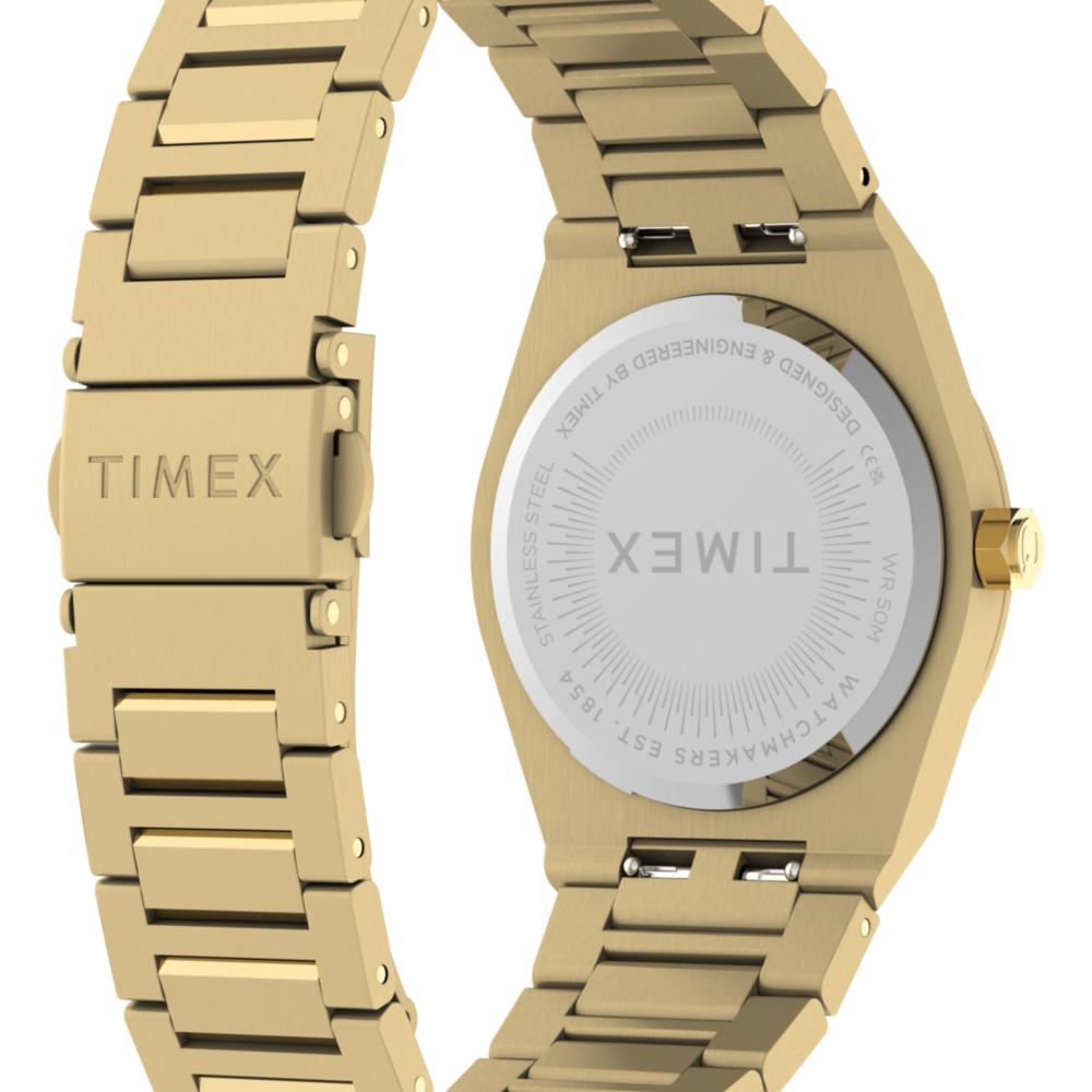 Q Timex Marbella 34mm Stainless Steel Bracelet Watch