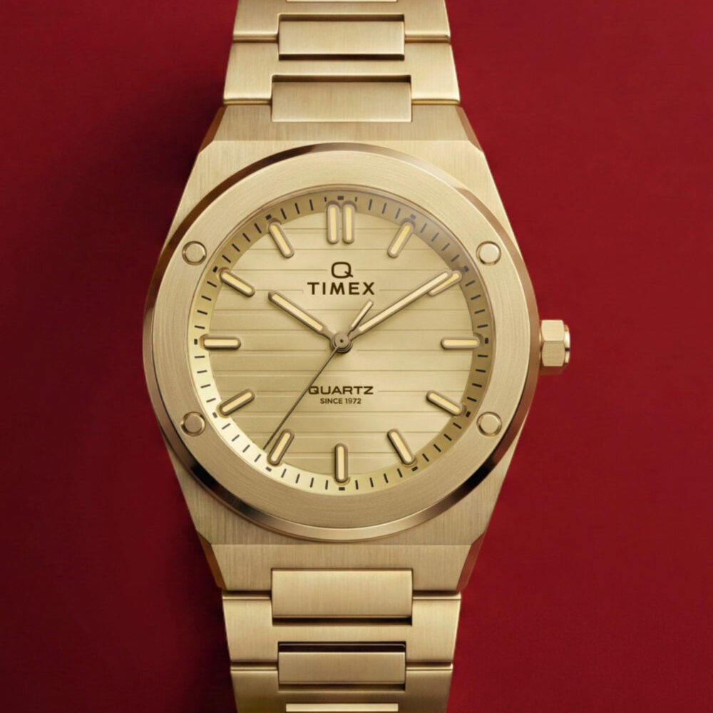 Q Timex Marbella 34mm Stainless Steel Bracelet Watch