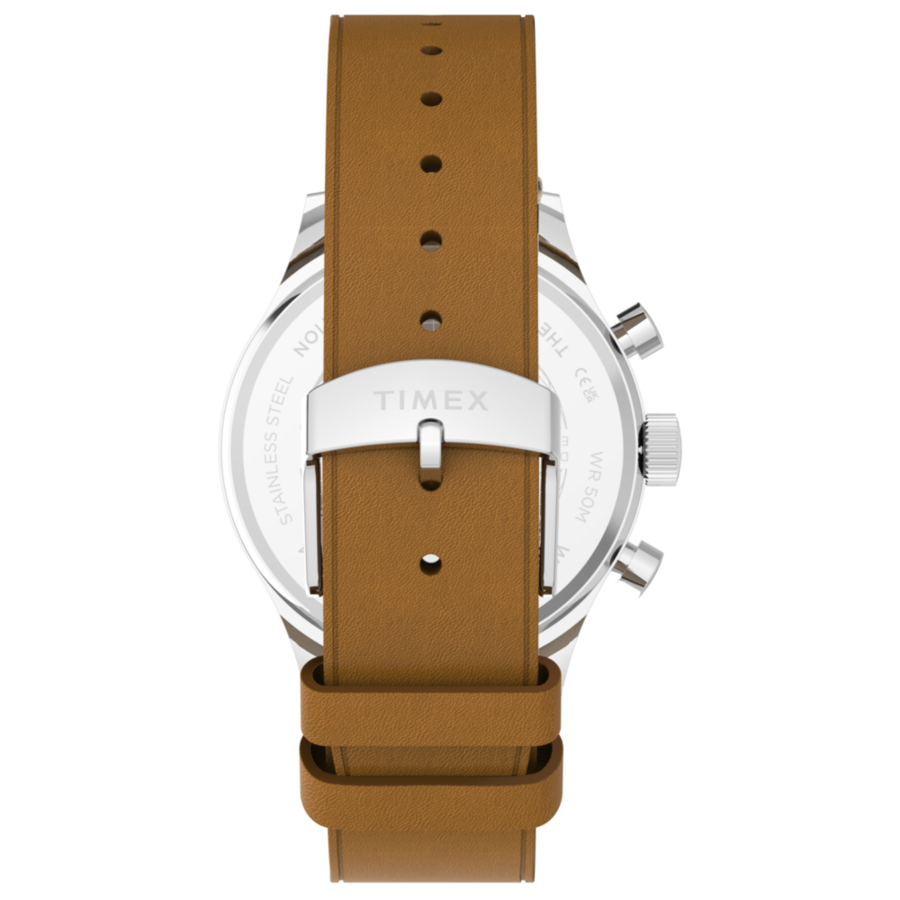 Timex Weekender® New England Chronograph 40mm Leather Strap Watch