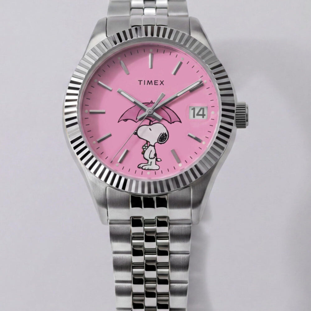 Peanuts® x Timex Legacy Snoopy Umbrella Stainless Steel Bracelet Watch