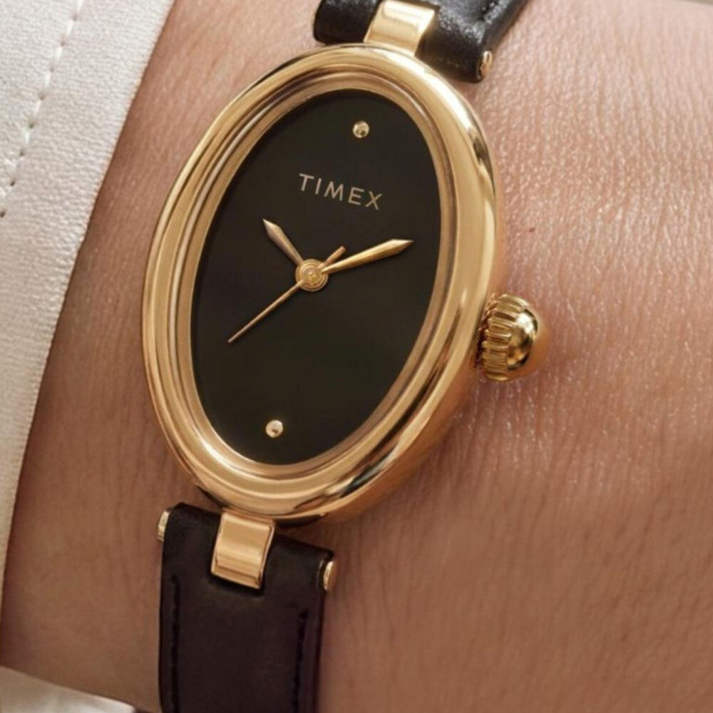 Cavatina® Luxe 22mm Leather Strap Watch