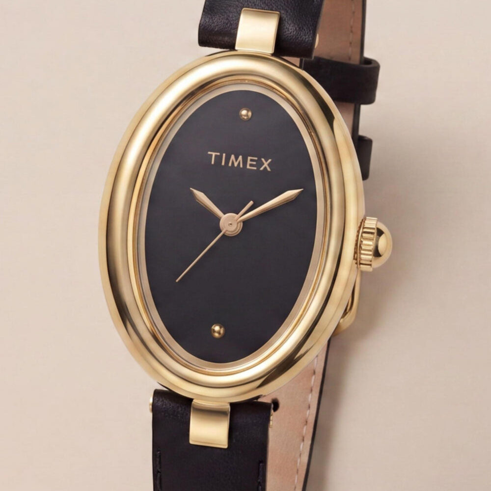 Cavatina® Luxe 22mm Leather Strap Watch